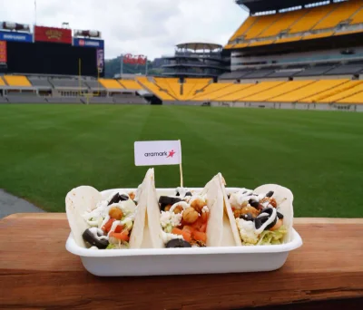 Taco de quinoa de Aramark - una comida respetuosa con el clima