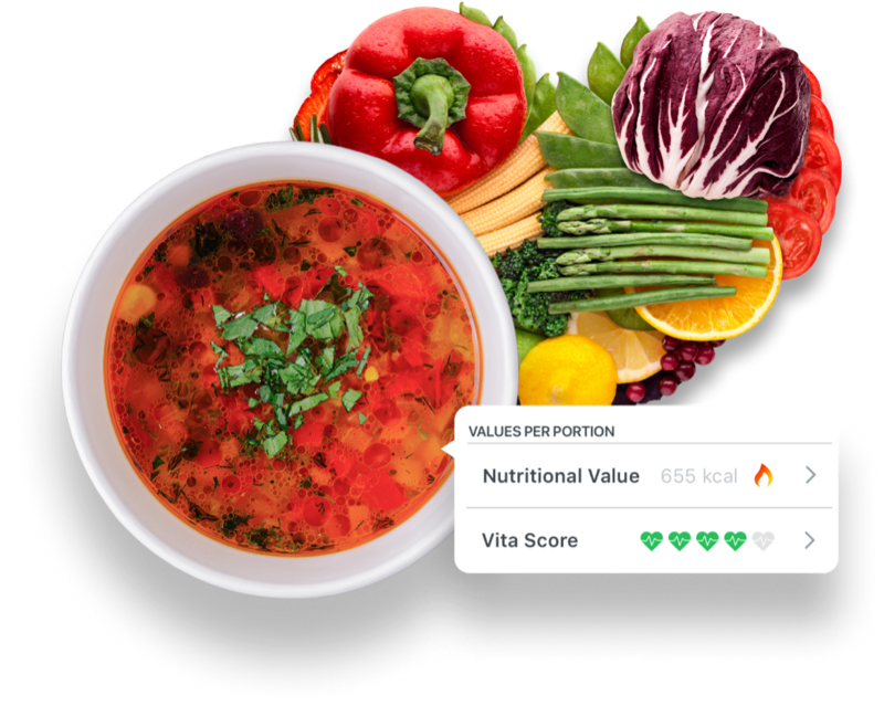 Vita Health Score with Fresh Ingredients