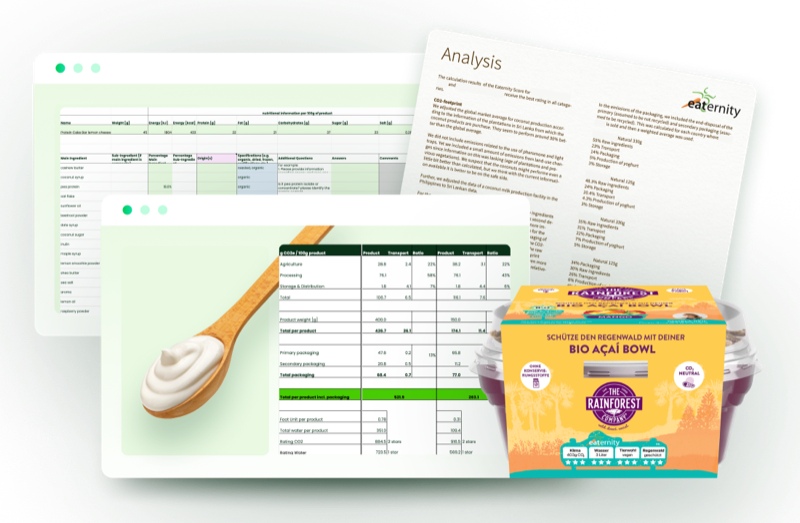 Calculate product footprint process